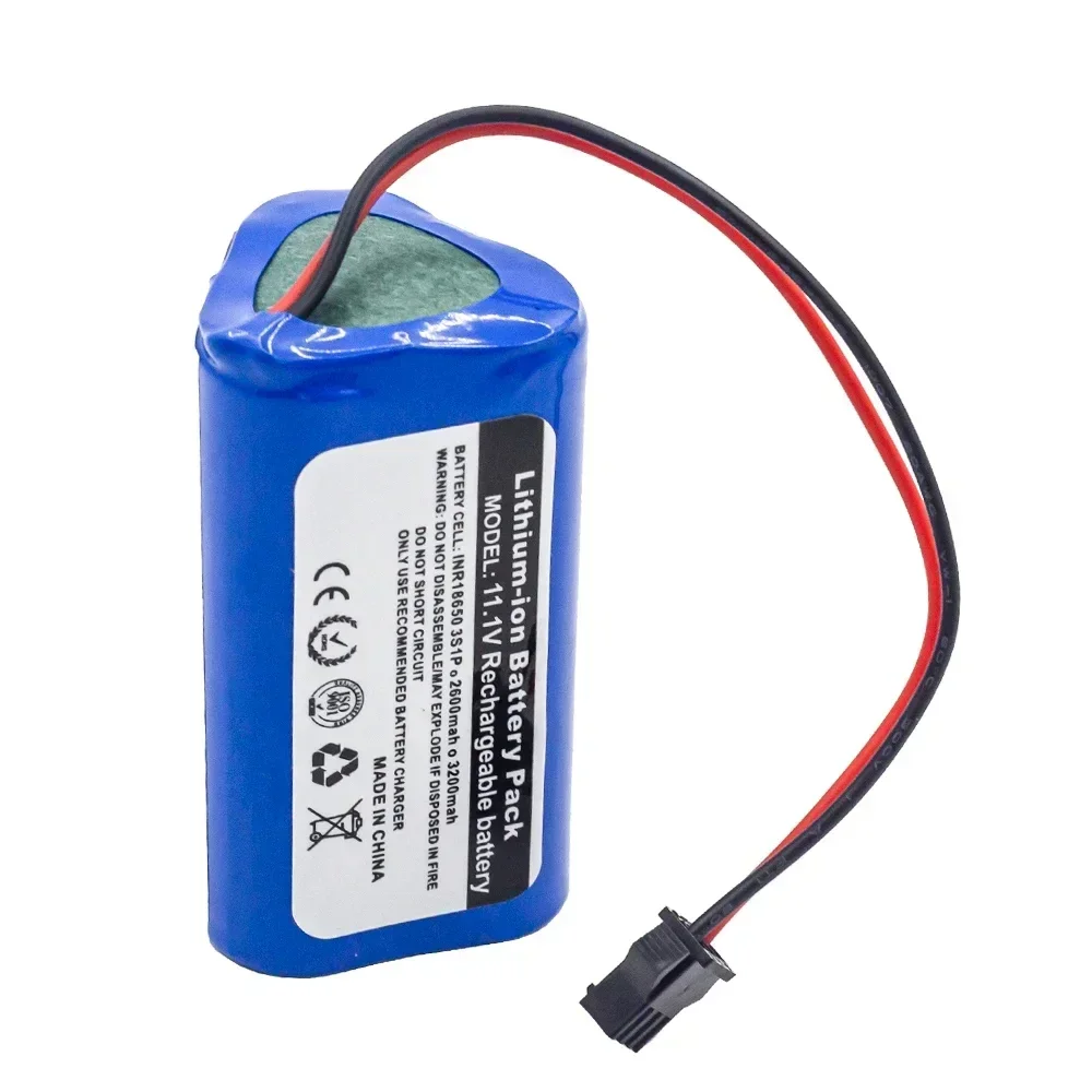 Rechargeable 18650 battery pack 12V lithium Battery replacement For Lefant M501 A890 Slim Robot Vacuum  Accessories Parts 2600ma