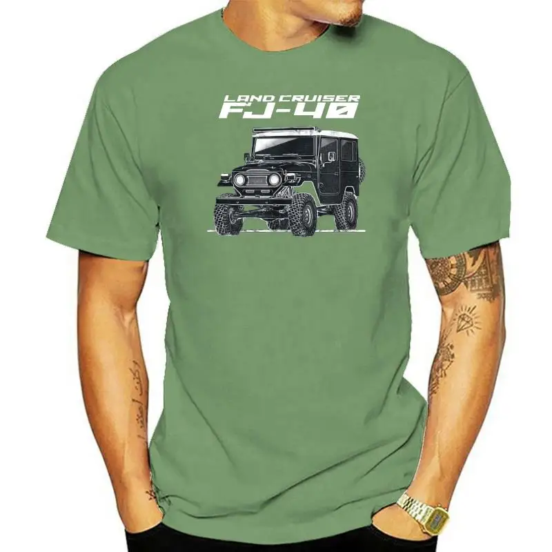 Fj40 Land Cruiser T-Shirt Bj40 Off Road 2023 Spring Slim Fit Men Hipster O-Neck Popular Tops Make My Own T Shirt