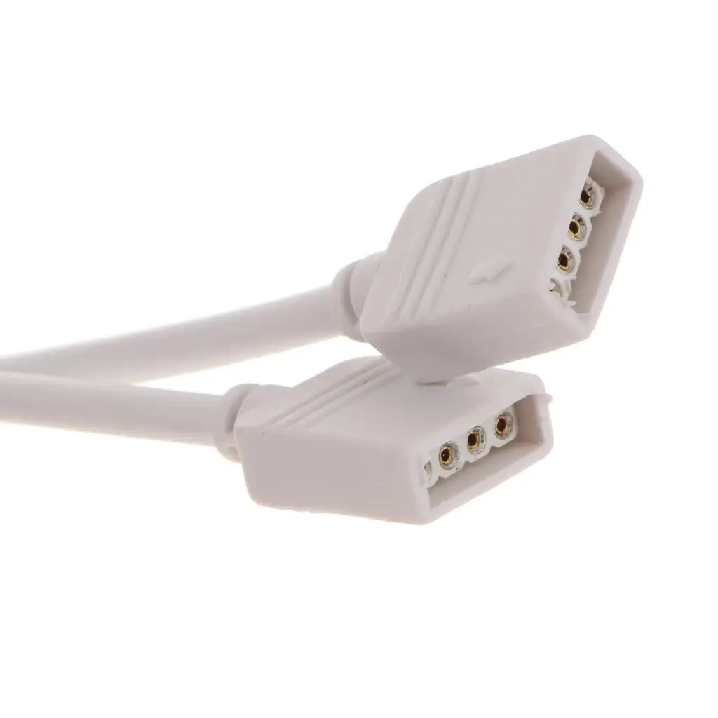 Female Splitter Connector for LED Strip Light 3528 5050 RGB 4 Pin ABS Cable 1 to 2 Way Linker Extension
