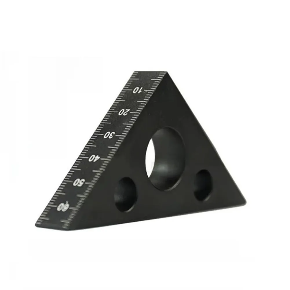 45/90 Degree Ruler Aluminum Alloy Triangle Ruler Large Measuring Range Small Size Accurate Scale Convenient To Use