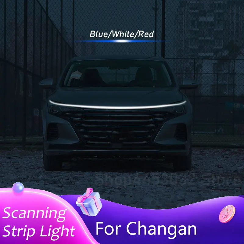 Car LED Hood Light Strip For Changan CS75 PLUS CS95 CS35 CS55 OSHAN x7 Daytime Running Lights Start Scanning Lamp Accessories