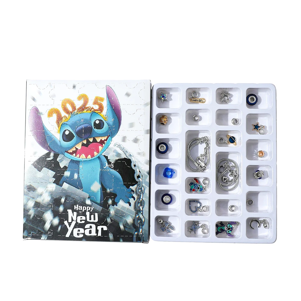 Disney Lilo & Stitch Fashion Advent Surprise Blind Box DIY Stitch Charms Armband voor meisjes Verjaardag Leuke speelgoedcadeaus