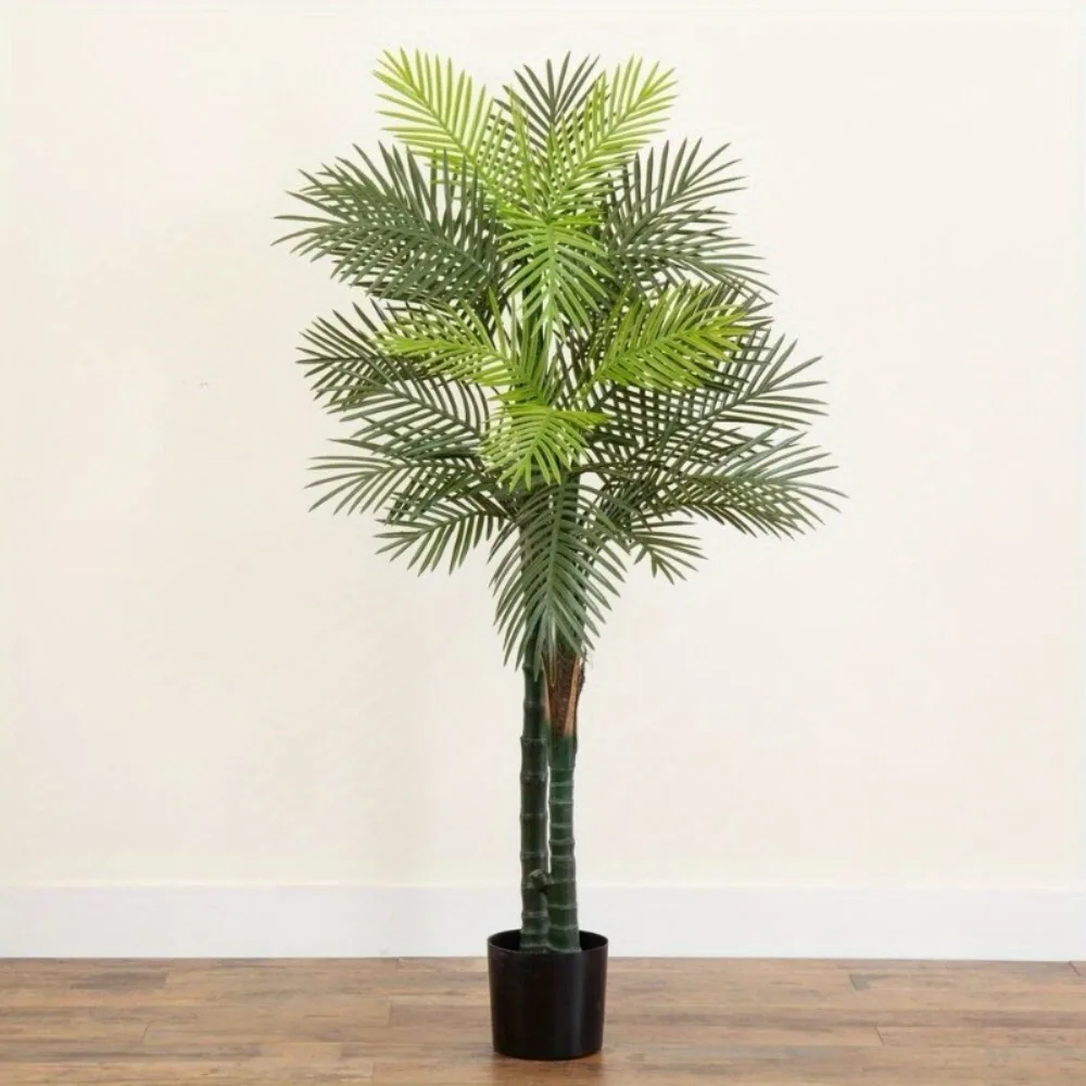 Nearly Natural 7ft, Double Robellini Palms UV Resistant (Indoor/Outdoor)