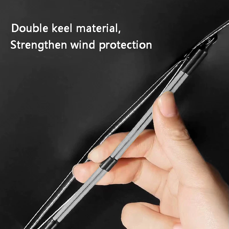 Red leaf Men Business Style Automatic  Folding Rain and Sunshade Anti-UV Umbrella Wood handle Black glue coating Big umbrella