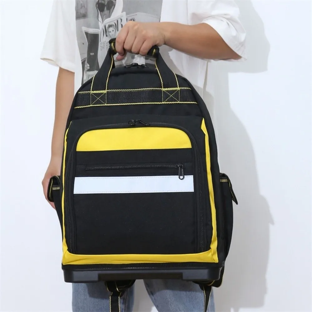 large-capacity-tool-backpack-thickened-wear-resistant-heavy-duty-tool-organizer-with-hard-bottom-waterproof-electrician-tool-bag