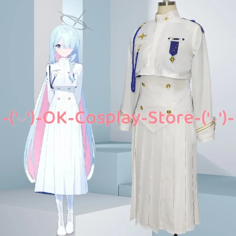 [Customized] Game Blue Archive Student Union President Cosplay Costume Arona Dress Party Suit Halloween Carnival Holiday Uniform