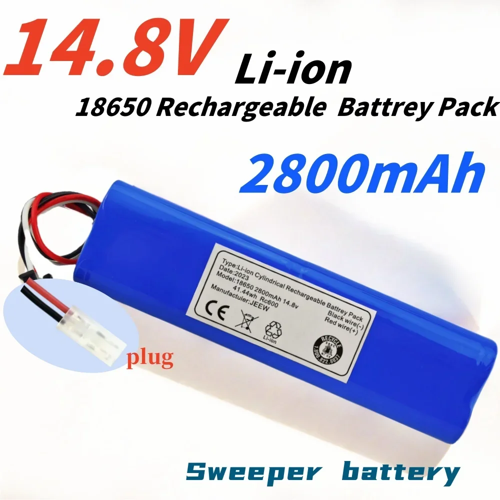 

14.8V 2800mAh Lithium-ion Battery Pack 18650 4S1P Suitable for Sweeping Robot Battery replace