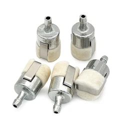 Filtro de combustible de Material de lana para maquinaria de jardín de gasolina, motosierra, desbrozadora, 5 piezas