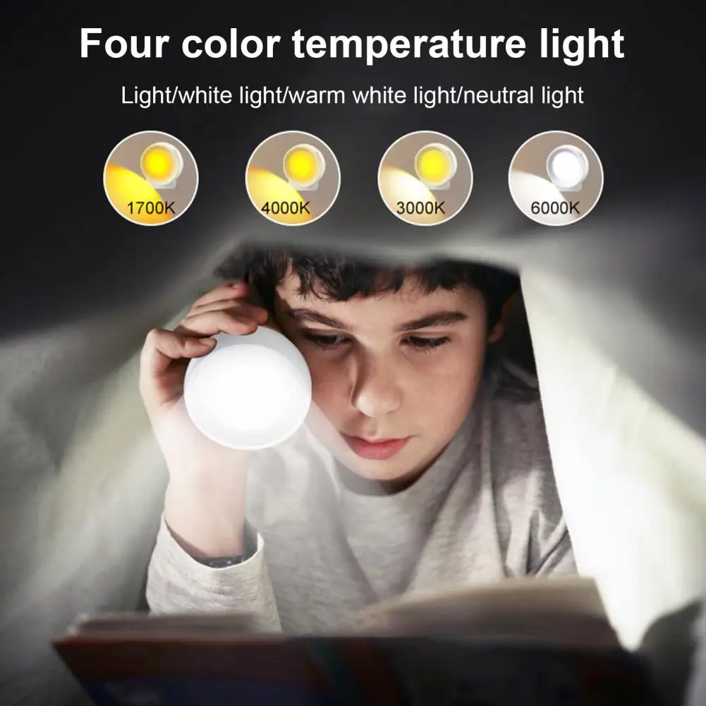 

Multi-color Temperature Wall Light Portable Wireless Night Light with 360-degree Rotation Flicker-free Dimmable for Bedroom