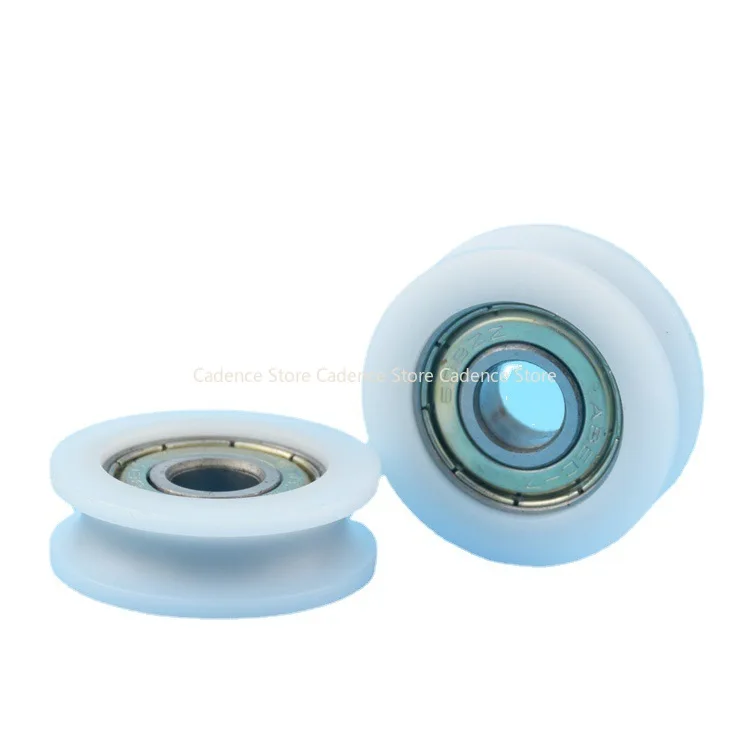 تم جزءا لا يتجزأ من مشبك الأخدود U10*41*17 مم مع عجلة رفع محمل 6000 وعجلة مقعرة وبكرة ملفوفة من النايلون 2 قطعة