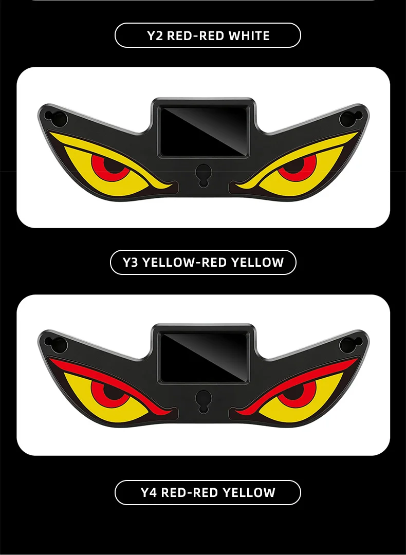 Solarbetriebene Auto-Neonleuchte Kabellose Coole DEMON EYE LED-Ambientebeleuchtung Saugnapf USB-Aufladbare Atmosphäre-Atemlampe – Detail 7