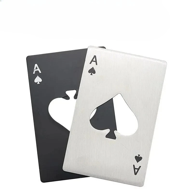 1/5pcs Poker Card Bottle Opener Ace of Spades Bottle Opener for Wallet and Pocket Metal Beer Opener Wedding Favors for Guests