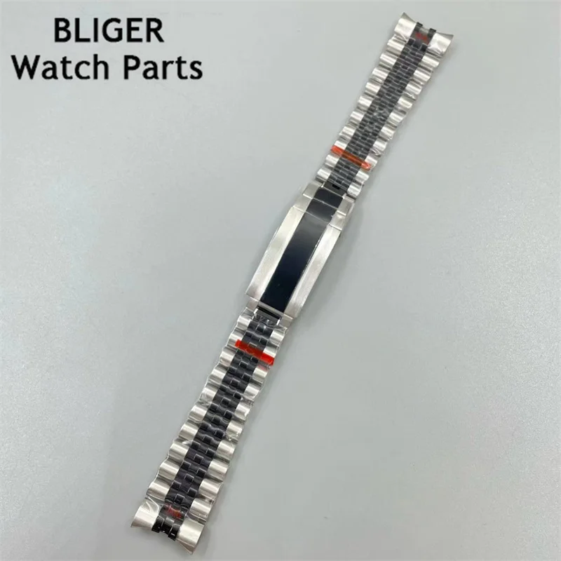 

BLIGER 20mm 904L stainless steel bracelet watch band folding buckle fit miuksi 36mm 39mm 40mm case strap