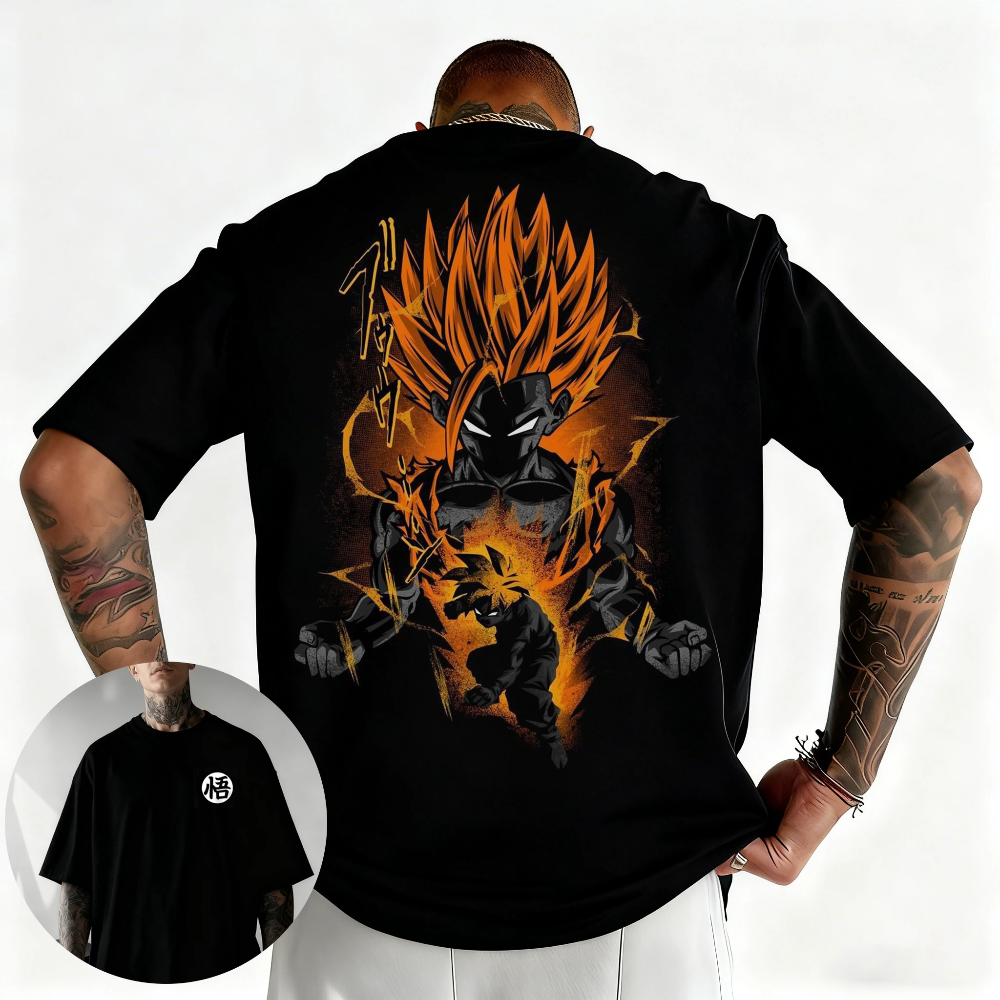 Dragon Ball Japanese Anime Printed Men's T-Shirt Majin Buu Boys Children Harajuku Short Sleeve Kids Goku T-shirt Summer Clothing view 3
