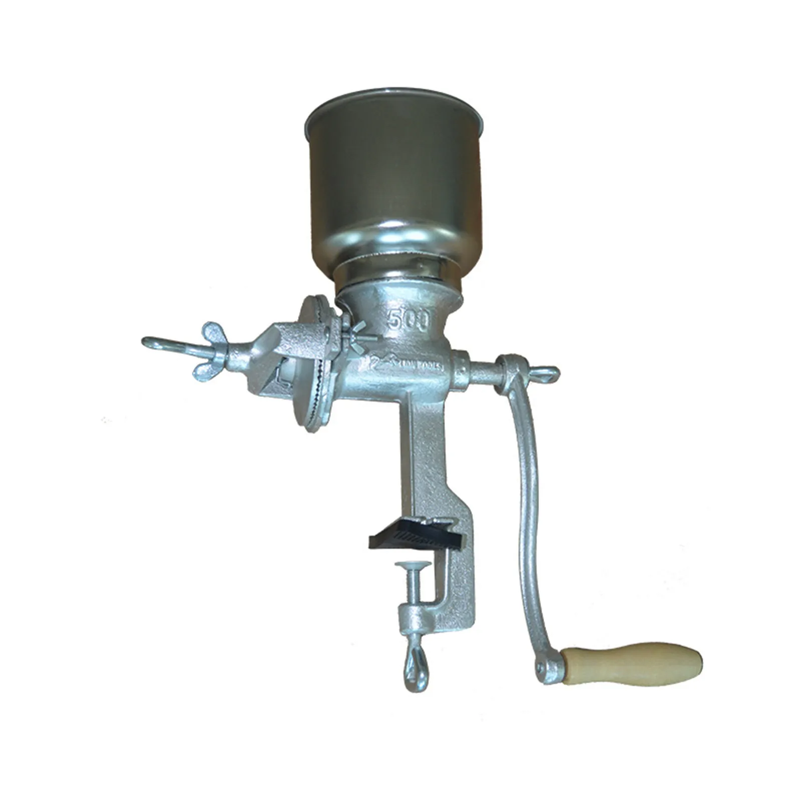 Hand Crank Grain Mill Grinder Tin Plating Cast Iron Hand Operated Pepper Grinder Manual for Oats Wheat Coffee Nuts Rice Grinder