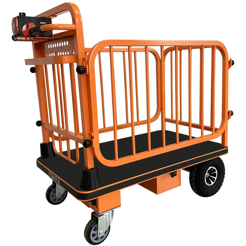 

Heavy-duty electric platform trolley for warehouse