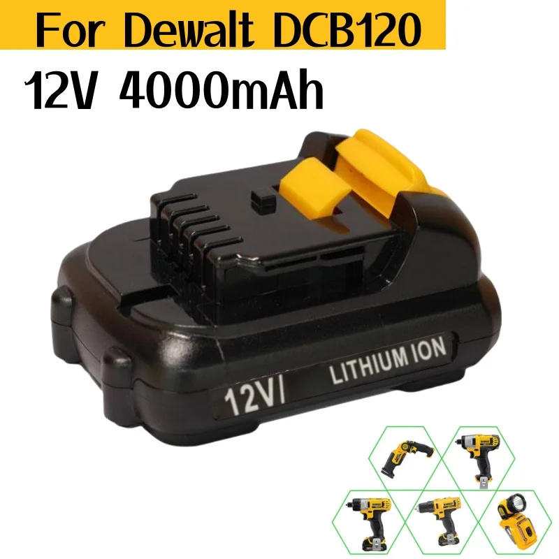 2025 NEW 12V 4.0Ah Li-ion Battery For DEWALT DCB120 DCB122 DCB124 DCB125 DCB121 DCB100 DCB101 DCB119 Power Tools Battery