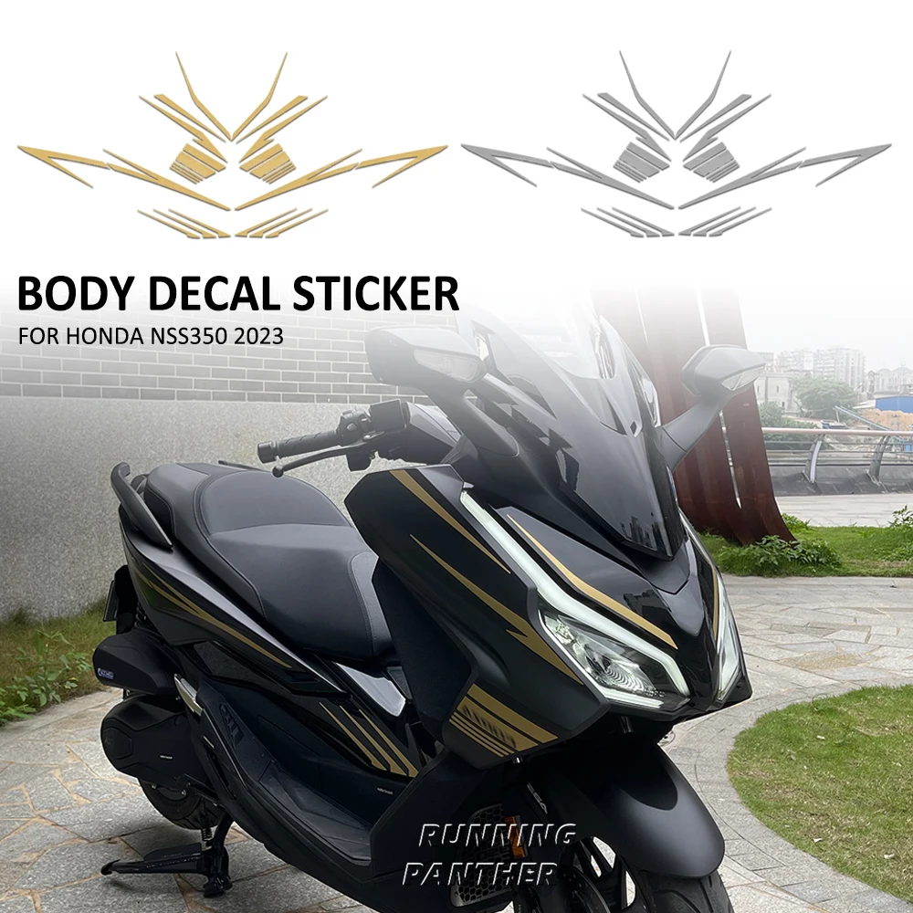 

For Honda NSS 350 NSS350 2023 Motorcycle Body Anti Scratch Resistant Skid Protective Pull Flower Decal Decoration Sticker