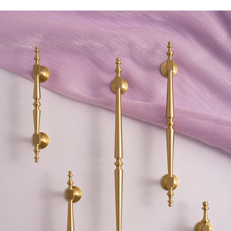 Brushed brass European cabinet handle product image 2