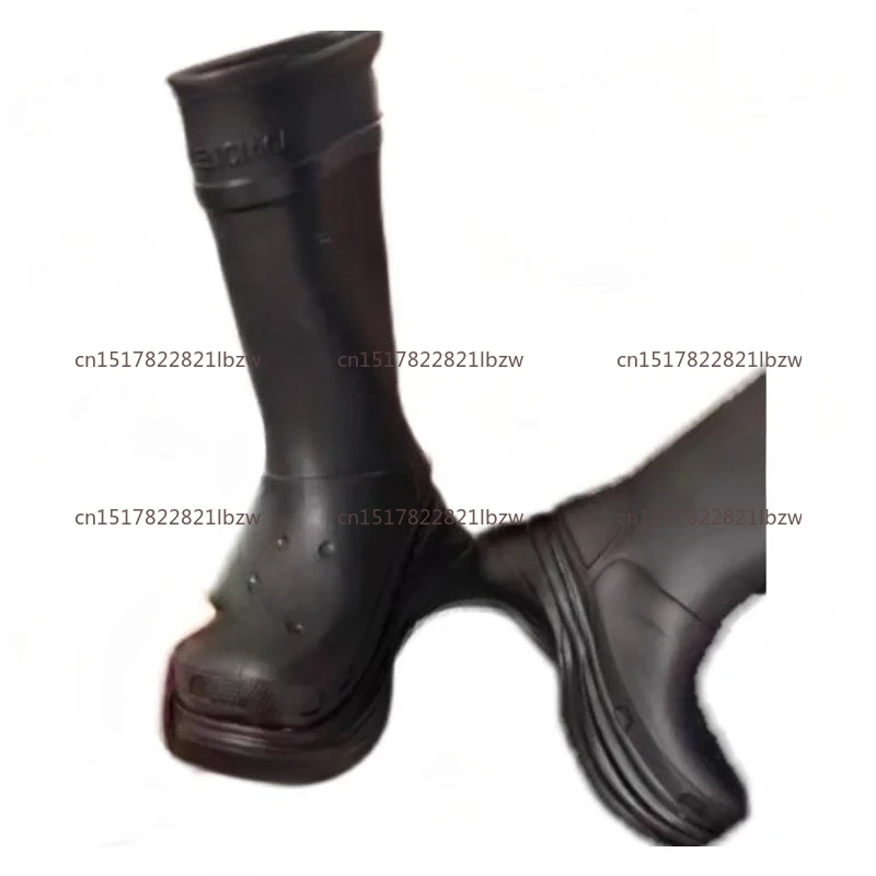Women's 5.5Cm Thick Soled Rain Boots | 5 Colors Rubber Waterproof Jelly Boots for Daily Wear
