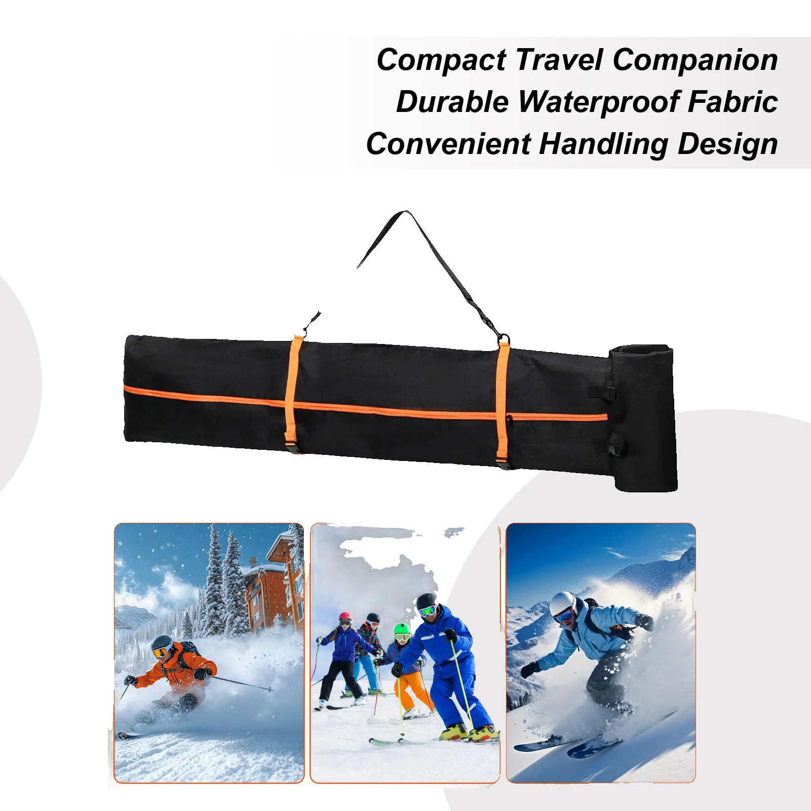 

Ski Bag Tear-Resistant Padded Covers Waterproof Snowboard Bag For Boots Jacket Keys Luggage Airplane Winter Men