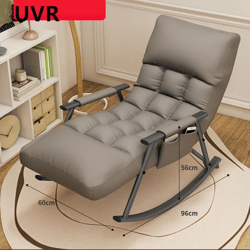 UVR Lazy Sofa Adult Rocking Chair Home Recliner Computer Chair Does Not Collapse Office Nap Chair Bed Adjustable Chaise Lounge