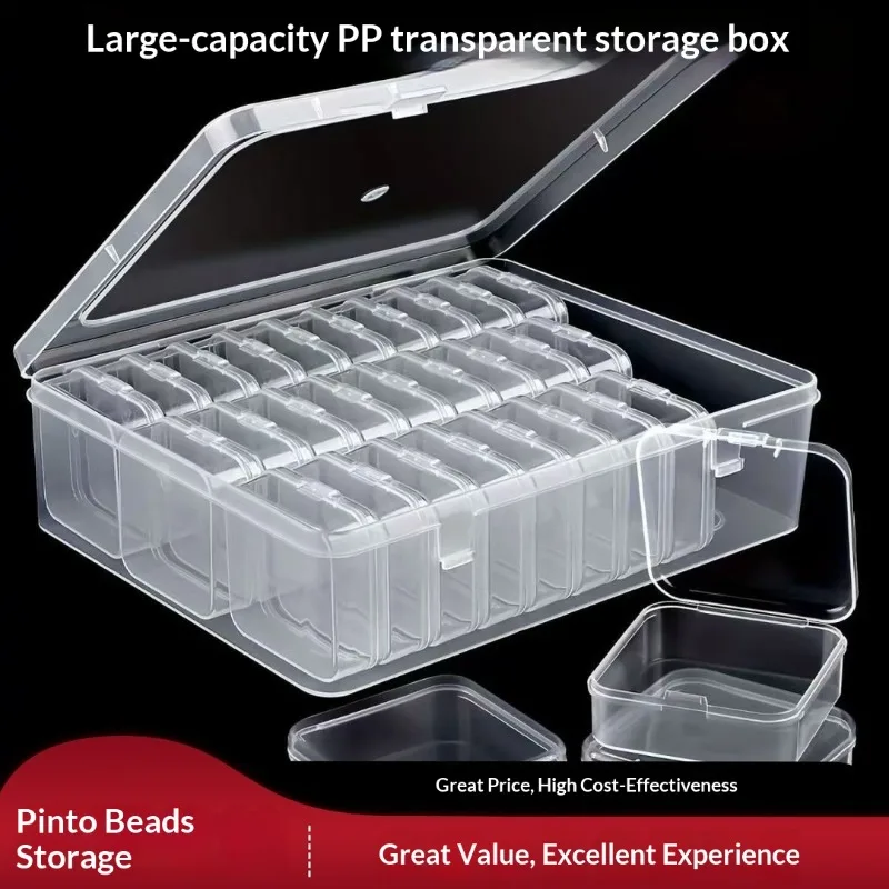 5.5x5.5x2cm Square Plastic Storage Box Jewelry Container Transparent Square Box Container for Jewelry Bead Earrings Packing Box