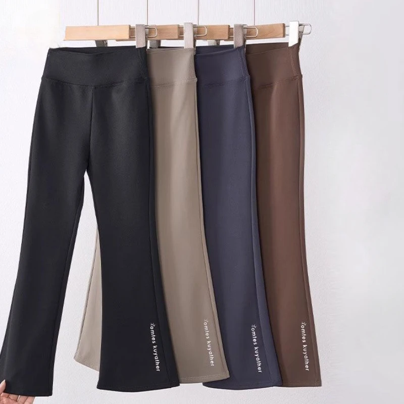 Kids Girls Skinny Leggings 2024 New Children Casual Elastic Yoga Pants Teenage Girls Shark Flare Legging Pants Korean Style