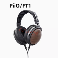 FiiO FT1 Closed-Back Over-Ear Nanowood Fiber Composite Diaphragm Wired Hi-Fi Headphones, American Black Wood Ear Cups for Studio