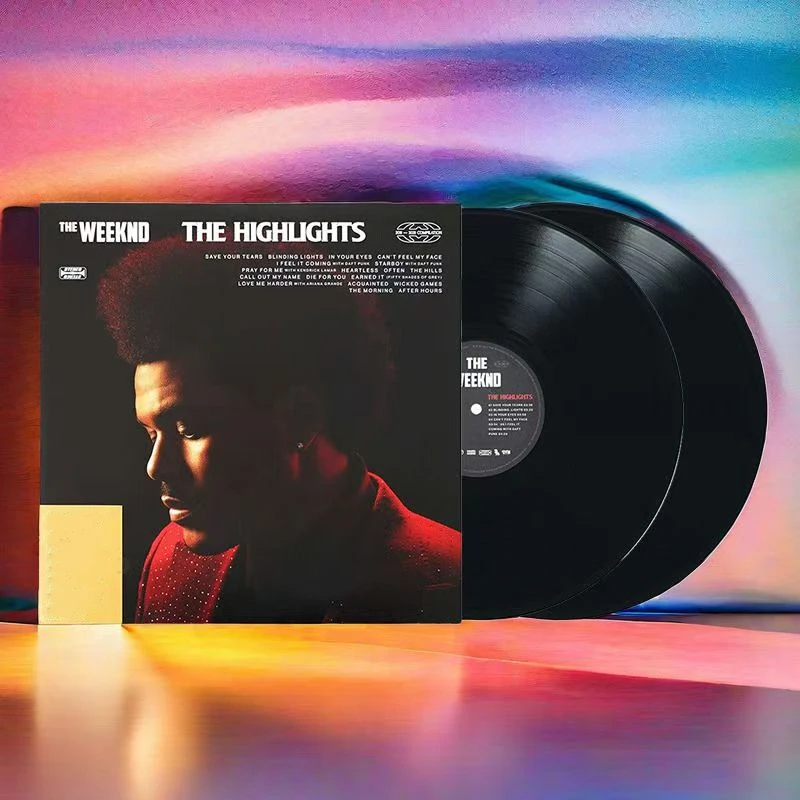 

Classic Blues The Weeknd Music Vinyl LP The Highlights Album 2pcs Music Record Cosplay 12 Inches Long Playing Record Phonograph