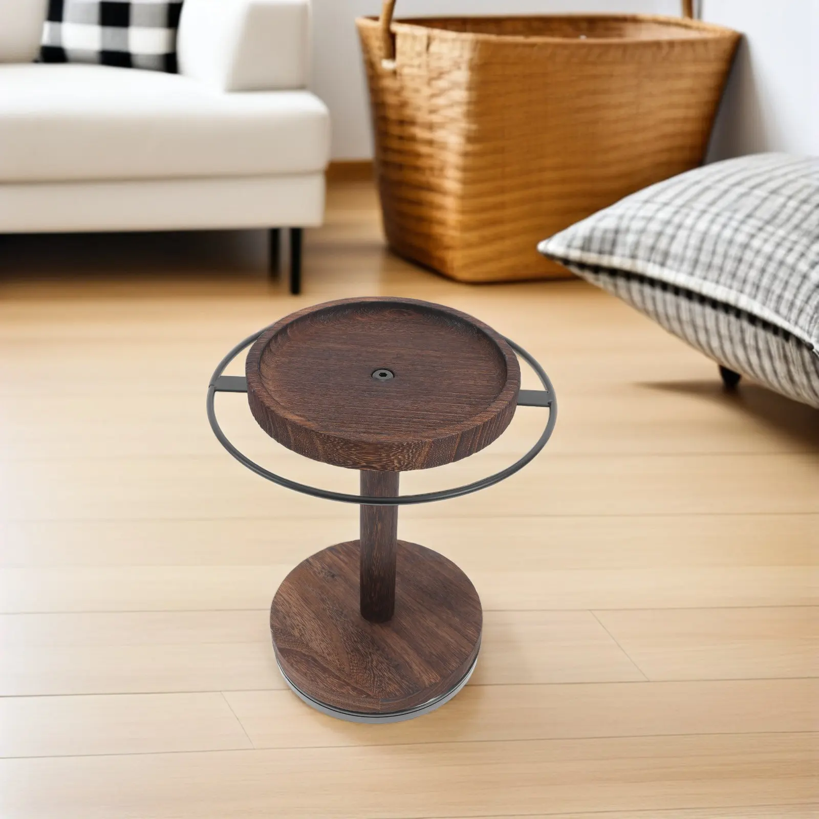 360 Degree Wooden Rotatable Sunglass Organizer Stable Base Display Rack Tabletop Glasses Holder for Home Office