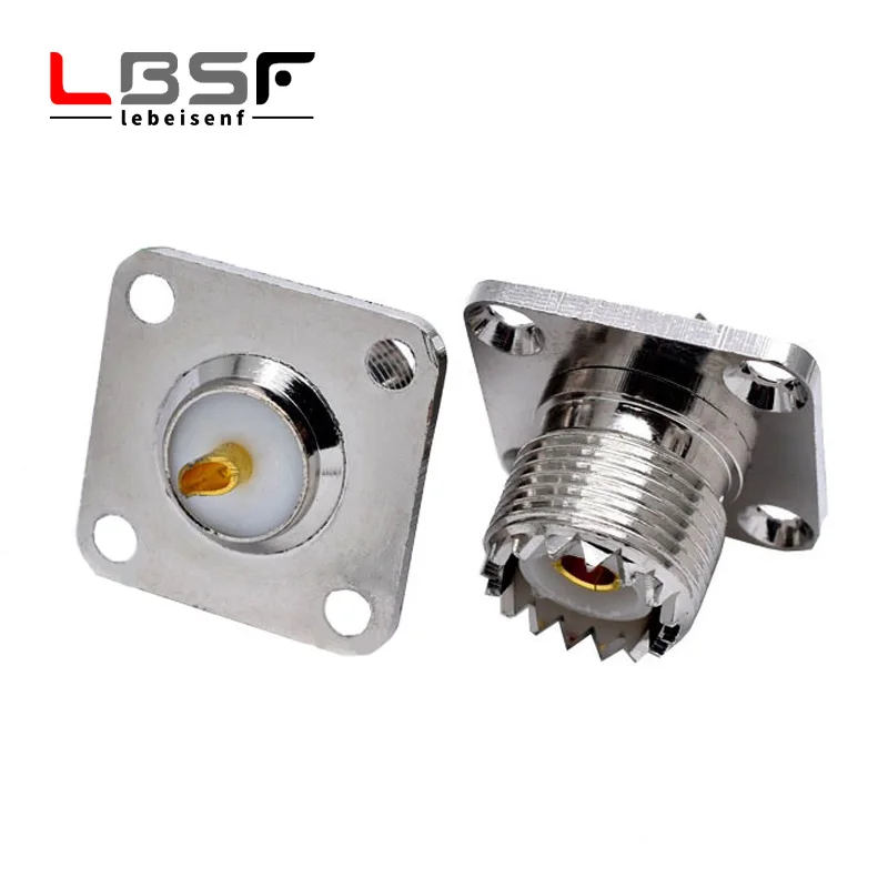 SL16-KFD (M Female UHF-KF Female) UHF Female Flange Square Plate Type Panel Mount Connector