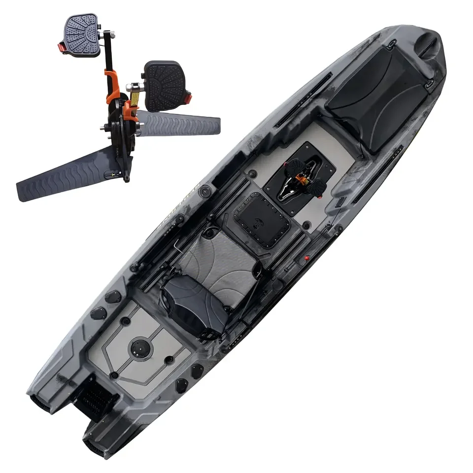 Single footed fishing boat with hard bottom plastic thickened single person sub kayak