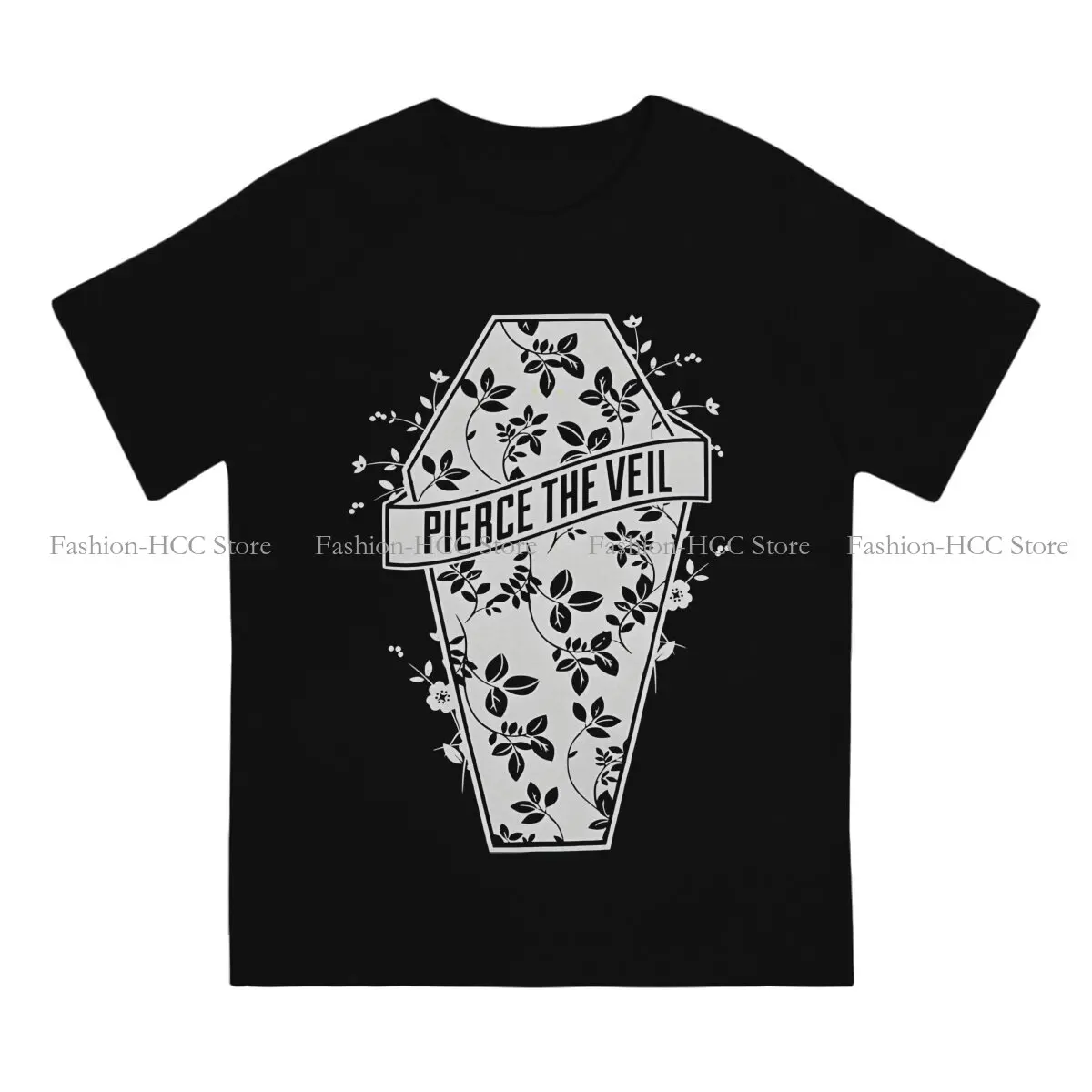 Flower Hipster TShirts Pierce The Veil Male Graphic Pure Cotton Tops T Shirt