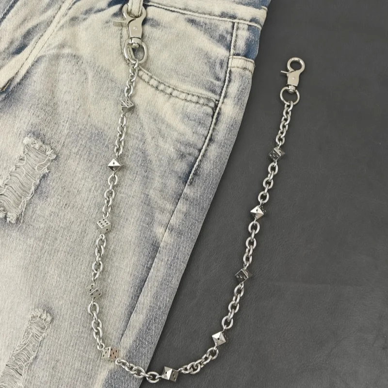 Neue Sommerkollektion 2025, Edelstahl, Minimalismus, Würfel, Hosenkette, modische Männer und Frauen, Luxus-Accessoires für die Taille – Detail 11