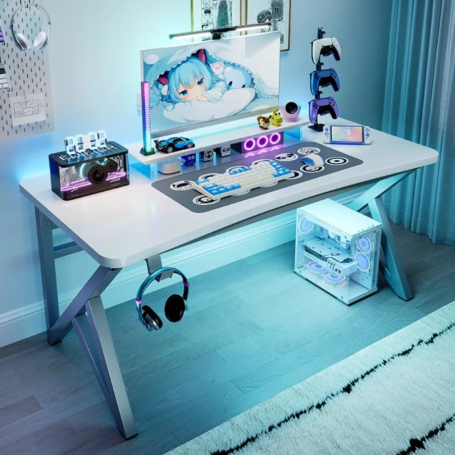 

White Computer Desk Desktop Computer Game Modern Simple Office Desk Work Bedroom Student Writing Escritorio Office Furniture