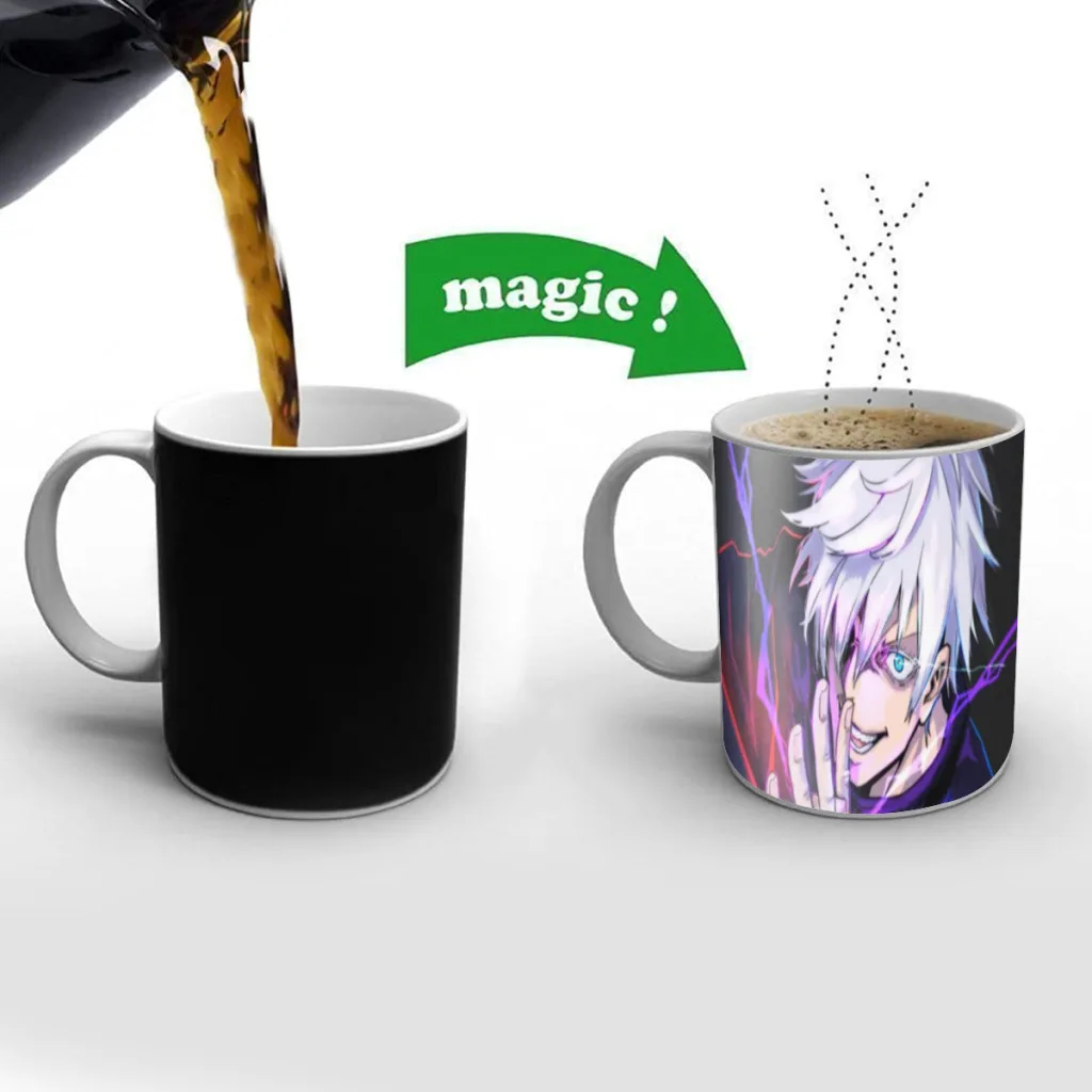 Jujutsu Kaisen Anime Gojo Satoru Magic Hot Cold Heat Temperature Sensitive Color-Changing Coffee Tea Milk Mug Cup