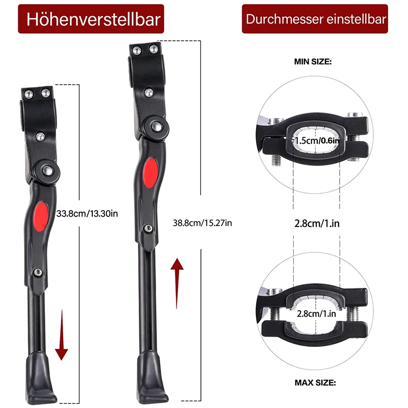 ABLA-Bicycle Stand For 24-28 Inch Foldable Adjustable Universal Stand, Stand With Non-Slip Rubber Foot