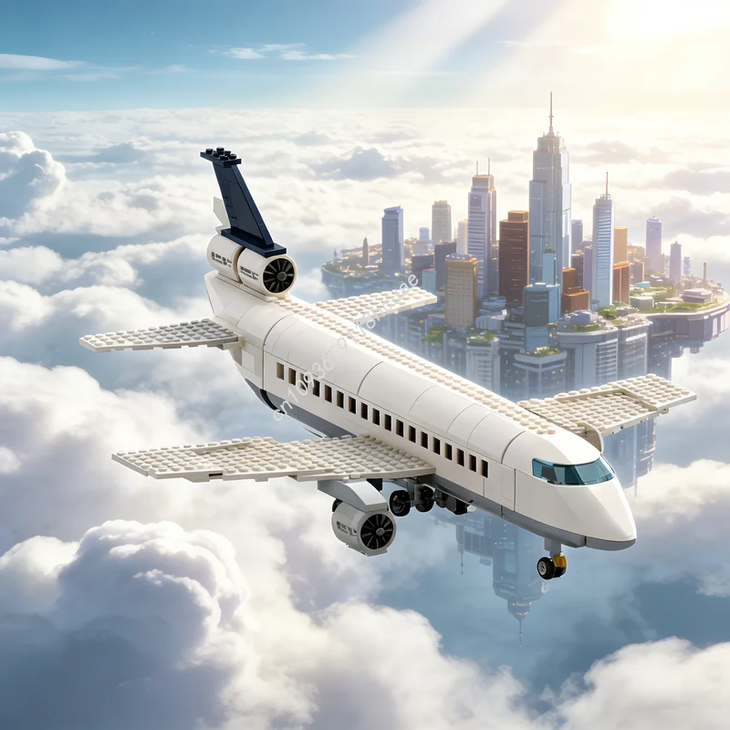 

264 детали MOC Городской Аэропорт: Конструктор «Макдональдс» (McDonnell Douglas), модель DCD, развивающая игрушка-конструктор для детей, идеальный подарок на Рождество