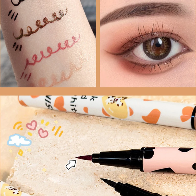 Eyeliner marrone trucco occhi impermeabile strumenti per il trucco femminile matita per gli occhi ombretti contatti per gli occhi con cosmetici per baco da seta a colori