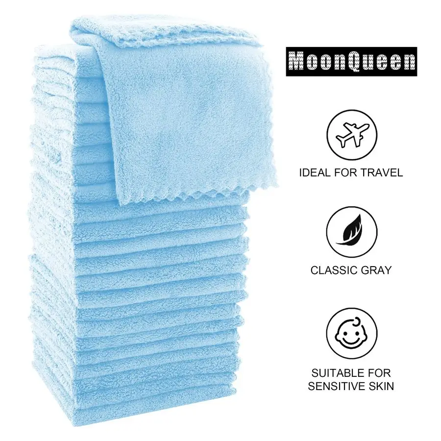 مجموعة مناشف مميزة فائقة النعومة مقاس 12 × 12 بوصة 72 عبوة سريعة الجفاف من المخمل المرجاني عالي الامتصاص ملابس غسيل الحمام أكواما