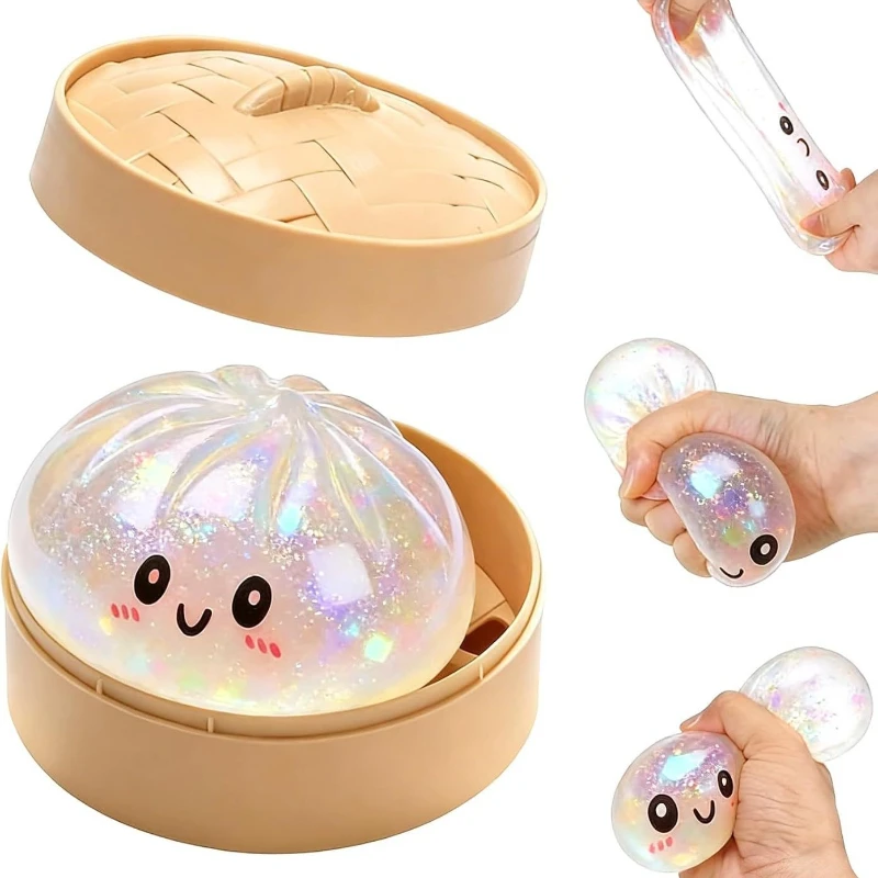 9cm-large-dumpling-stress-ball-with-steamer-colorful-squishy-bun-sensory-toy-for-anxiety-pressure-relief-squeeze-dough-balls