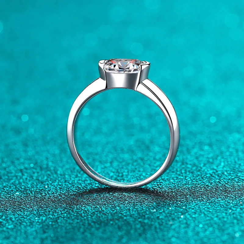 

Серебряное кольцо S925 в форме голубиного яйца 1,5 карата для женщин с покрытием Pt950, свадебное кольцо с голубиным кольцом, подарок на день Святого Валентина, оптовая продажа