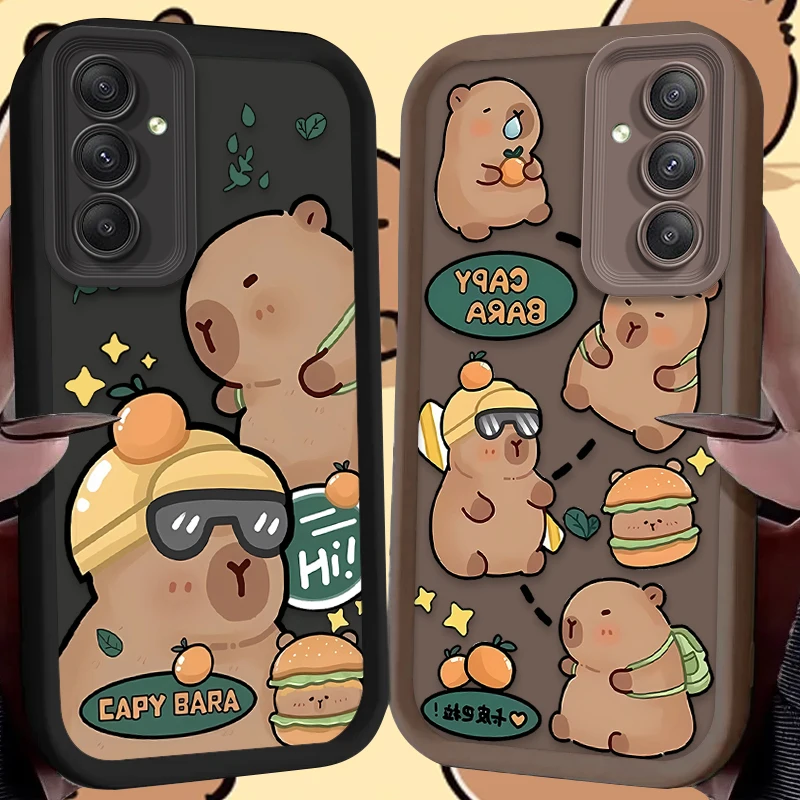 Lovely Cool Capybara Case for Samsung Galaxy A35 A55 A15 A25 A16 A06 A05 A05S A24 A13 A23 A12 A22 A32 A52 A71 A51 4G Back Cover