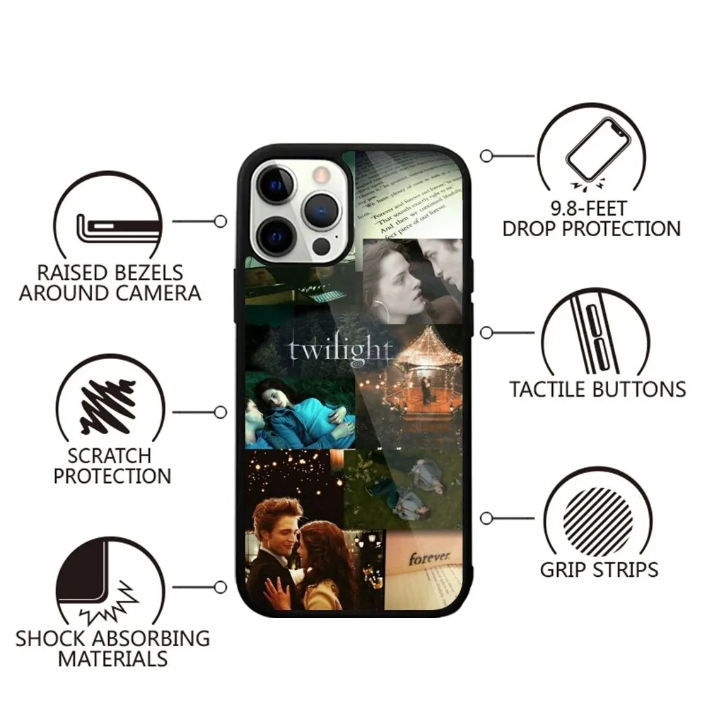 Team Edward Jacob T-Twilight Phone Case Strong Magnetic For IPhone15,14,13,Pro,Max,Plus,11,12,Mini For Magsafe Wireless Charging