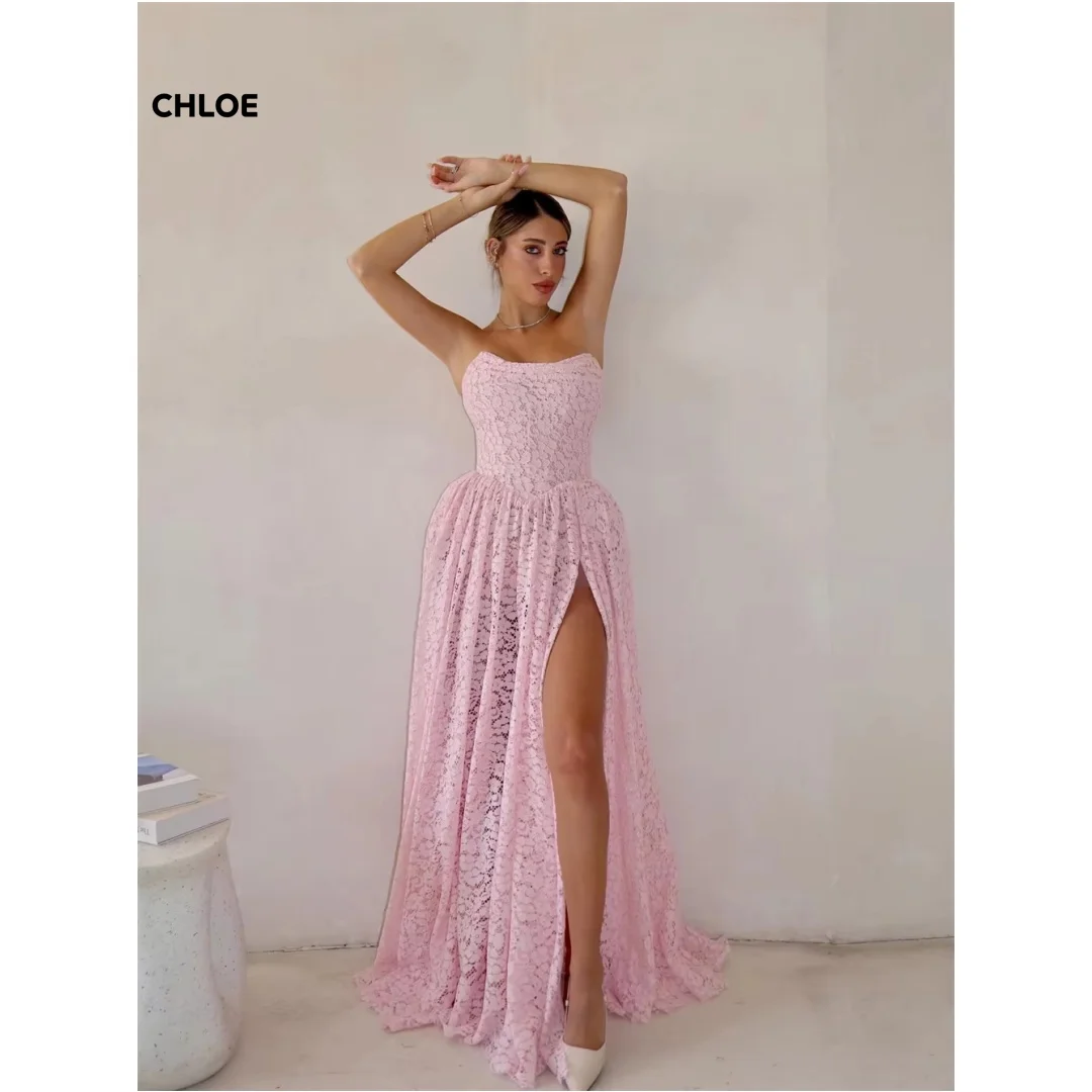 맞춤 제작된 고급 파티 드레스 여성용 2025 라인 A 여성 우아한 드레스 특별한 날을 위한 오프숄더 민소매 프로무