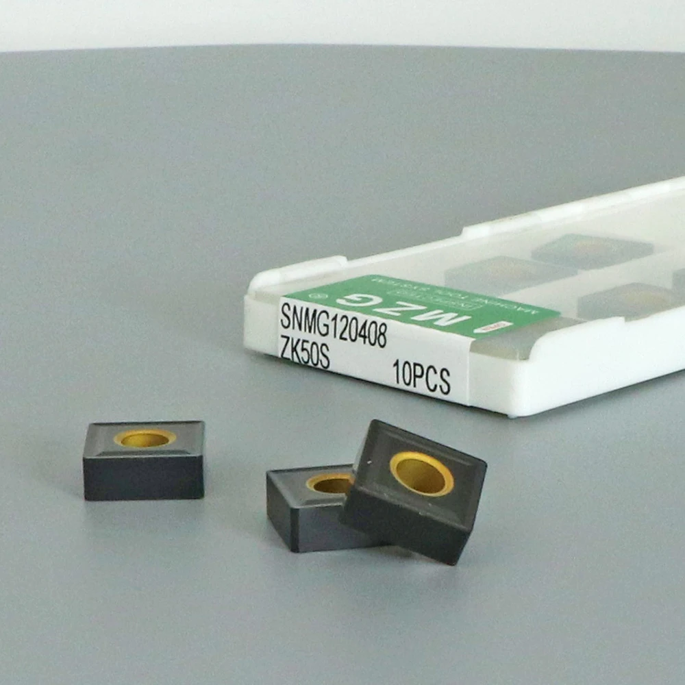 เม็ดมีดคาร์ไบด์ MZG 10 ชิ้น รุ่น SNMG120404 SNMG120408 SNMG120412 สำหรับเหล็กความแข็งสูง เครื่องจักรกลซีเอ็นซี SNMG1204 เม็ดมีดคาร์ไบด์ SNMG
