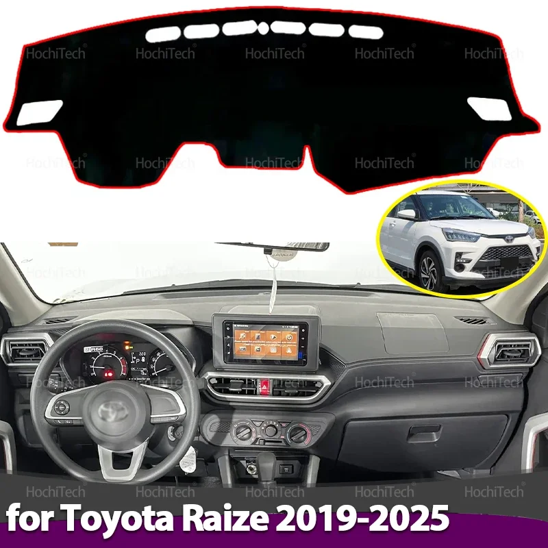 المضادة للأشعة فوق البنفسجية حصيرة ظلة داشمات السجاد داش غطاء لوحة القيادة وسادة اكسسوارات السيارات لتويوتا رايز 2019 2020 2021 2022 2023 2024 2025