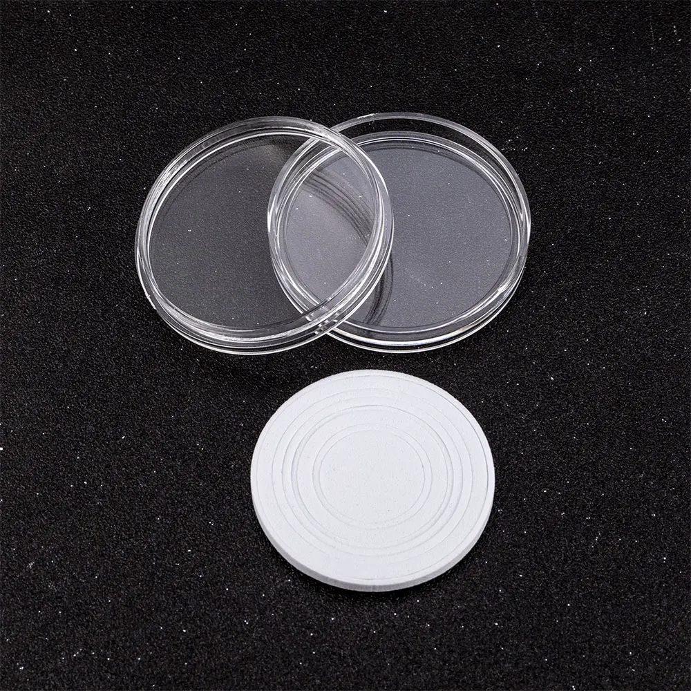 Caja Redonda Acrílica De 40 Mm, Caja De Almacenamiento De Monedas Conmemorativas Y Soporte De Exhibición De Monedas Conmemorativas — -35%, $0.26 Coupon, from $0.50 – 35% descuento – €0.50