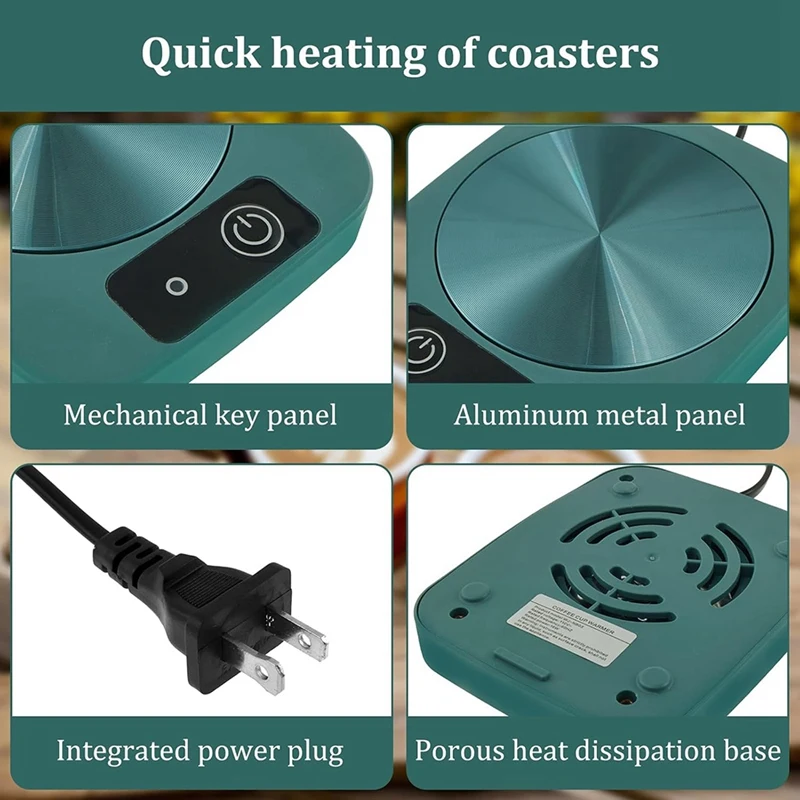 Abgr-porta-copos de café mais quente mesa de café mais quente termostática xícara de café aquece rapidamente e uniformemente plugue dos eua